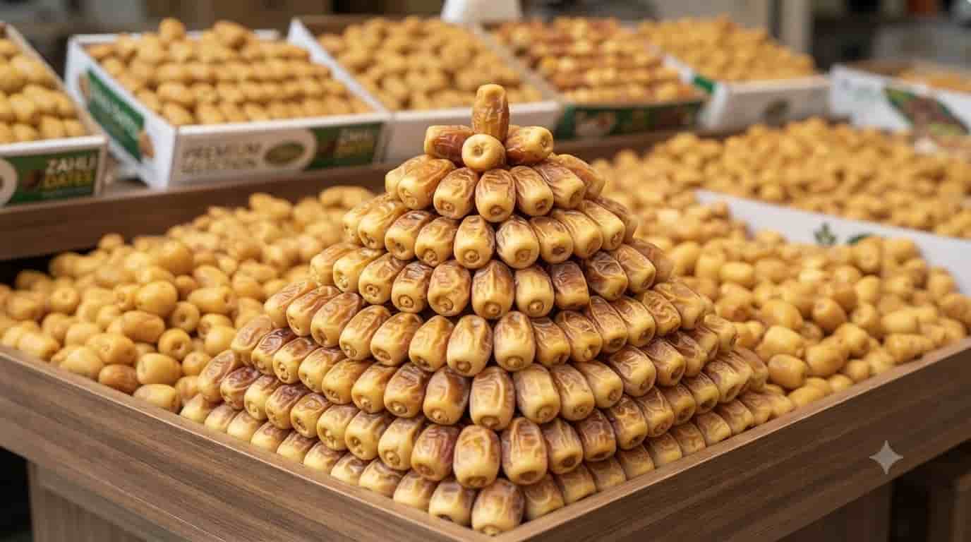 خرما زاهدی زرد با کیفیت سورت شده و آماده عرضه